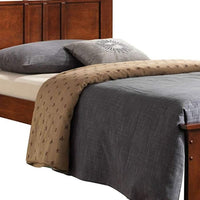 Popular Brown Twin Size Slat Wood Bed