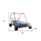 84' X 56' X 51' Twin Red Go Kart Metal Tube Bed