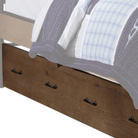 75' X 40' X 10' Twin Antique Oak Pine Wood  Trundle