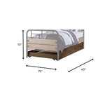 75' X 40' X 10' Twin Antique Oak Pine Wood  Trundle