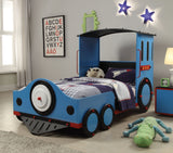 83' X 44' X 51' Blue Red And Black Train Metal Twin  Bed