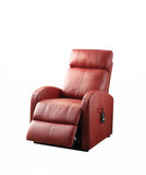Faux Leather Power Motion Lift Recliner in Red