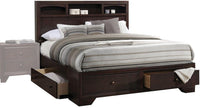Rich Espresso Finish King Bed With Storage