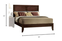 85' X 80' X 52' Espresso Rubber And Tropical Wood King Bed