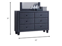 42' x 16' x 31' 2-Tone Gray PU Wood Dresser