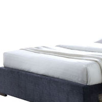 87' X 67' X 47' Dark Gray Fabric Queen Bed With Storage