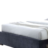 87' X 67' X 47' Dark Gray Fabric Queen Bed With Storage