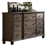 60' X 18' X 38' Weathered Oak Dresser