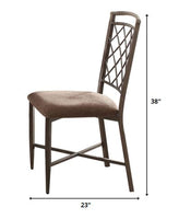 23' X 18' X 38' 2pc Fabric And Antique Side Chair