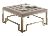 36' X 36' X 18' Fabric And Champagne Cocktail Ottoman