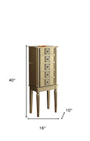 16' X 10' X 40' Light Blue Mirror Jewelry Armoire
