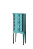 16' X 10' X 40' Light Blue Mirror Jewelry Armoire