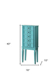 16' X 10' X 40' Light Blue Mirror Jewelry Armoire