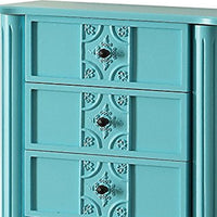 16' X 10' X 40' Light Blue Mirror Jewelry Armoire