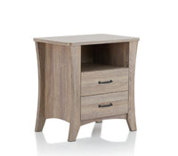 Updated Rustic Natural Wood Finish Nightstand