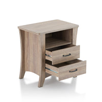 Updated Rustic Natural Wood Finish Nightstand