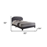 83' X 64' X 50' Queen Gray Fabric Bed