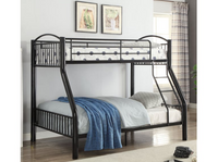 78' X 56' X 67' Twin Over Full Black Bunk Bed