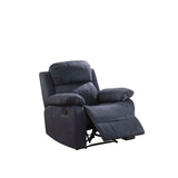 Microfiber Motion Recliner Chair in Blue