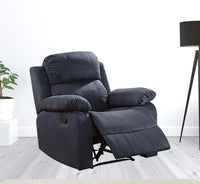 Microfiber Motion Recliner Chair in Blue