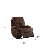 32' X 37' X 39' Gray Linen Fabric Recliner