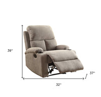 32' X 37' X 39' Gray Linen Fabric Recliner