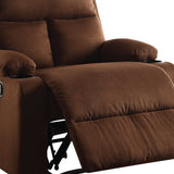 32' X 37' X 39' Chocolate Microfiber Wood Frame Recliner