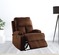 32' X 37' X 39' Chocolate Microfiber Wood Frame Recliner