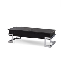 47' X 20' X 14' White And Chrome Particle Board Coffee Table