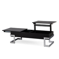 47' X 20' X 14' White And Chrome Particle Board Coffee Table