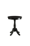 Round Pedestal Wooden Side Table