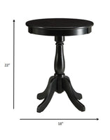 Round Pedestal Wooden Side Table
