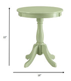 Light Yellow Solid Wooden Pedestal Side Table