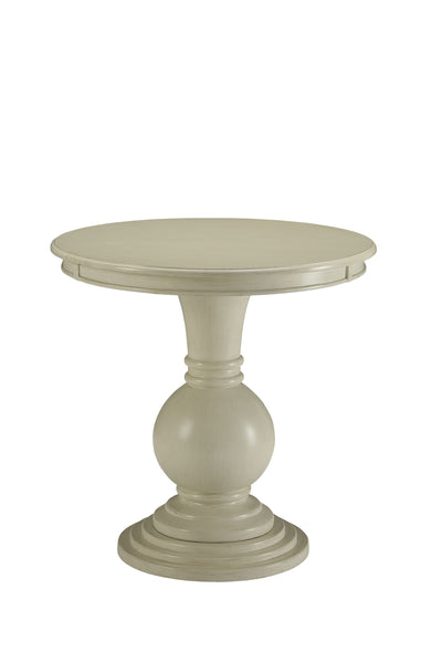 26' X 26' X 26' Antique White Wood Veneer Side Table