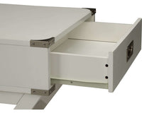 Modern White X Shape Wooden Storage End Table