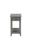 Cutie Compact Walnut Finish Single Drawer End Table