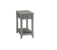 Cutie Compact Walnut Finish Single Drawer End Table