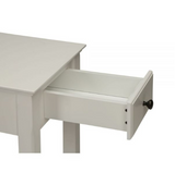 Cutie Compact White Single Drawer End Table