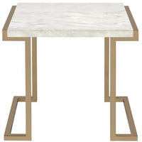 24' X 22' X 22'Faux Marble Champagne End Table