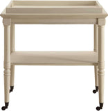 French Style Antique White Trolley Table