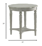 24' X 24' X 24' Antique Slate Solid Wood End Table