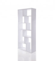 32' X 12' X 71' White Veneer Cube Bookcase