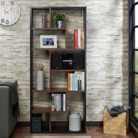 32' X 12' X 71' White Veneer Cube Bookcase