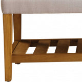 40' X 16' X 18' Light Gray And Oak Simple Bench