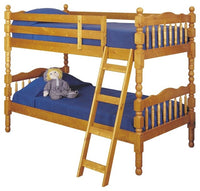 81' X 43' X 60' Twin Over Twin Natural Pine Wood Bunk Bed