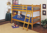 81' X 43' X 60' Twin Over Twin Natural Pine Wood Bunk Bed