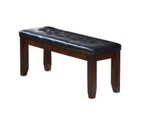 48" X 16" X 20" Black And Cherry Elegant Bench