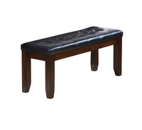 48" X 16" X 20" Black And Cherry Elegant Bench