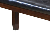 48" X 16" X 20" Black And Cherry Elegant Bench