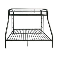 78' X 54' X 60' Twin Over Full Black Metal Tube Bunk Bed